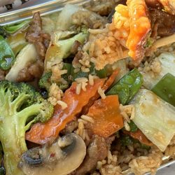New China Inn - Hunan Beef with Pork fried rice