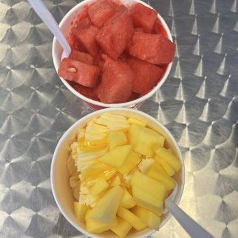 SnoMo - watermelon Pure Ice, mango Sno Ice - Bubble Tea Near Me - Lakeway, Texas