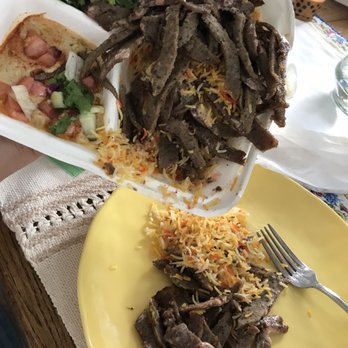 Falafel Flame - Gyro platter to show the portion size. - Mediterranean Near Me - Concord, California