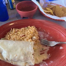 Tapatios Mexican Restaurant - Burrito grande and it is !!! Their rice is awesome
