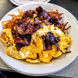Waffle House #1386 - Bacon, Egg and Cheese Hashbrown Bowl at Waffle House Bowling Green