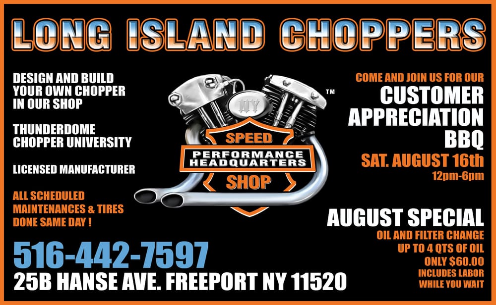 LONG ISLAND CHOPPERS Updated September 2024 25B Hanse Ave, Freeport