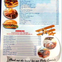 Airport Restaurant - Menu (April 2022)