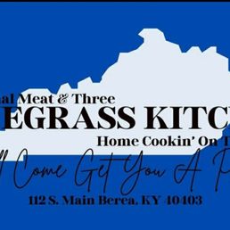 a blue and white map of the state of kentucky