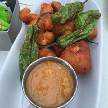Linger - Shishito peppers with cheese curds. Quite delicious. Definitely prefer the peppers over the fried cheese though - Asian Fusion Near Me - Denver, Colorado