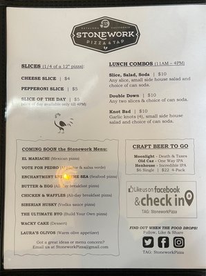 Menu photo 8 Stonework Pizza & Tap Petaluma, CA Menu photo 8 Stonework Pizza & Tap Petaluma, CA