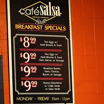 Cafe Salsa - Specials menu - Mexican Near Me - Cotati, California
