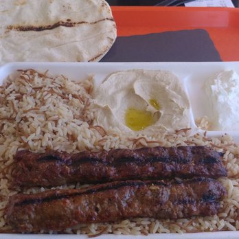 Crazy Falafel - Lule kabob plate with double rice!! SOOO GOOOD - Falafel Near Me - Granada Hills, California Crazy Falafel - Lule kabob plate with double rice!! SOOO GOOOD - Falafel Near Me - Granada Hills, California