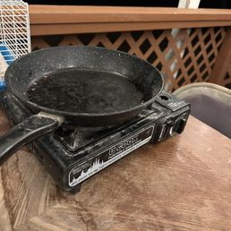 Cooking utensils left on patio Cooking utensils left on patio
