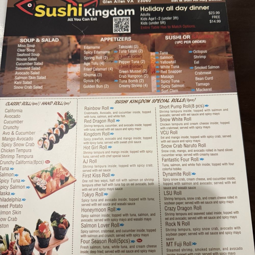 Sushi Kingdom - The menu - Sushi Bars Near Me - Glen Allen, Virginia Sushi Kingdom - The menu - Sushi Bars Near Me - Glen Allen, Virginia