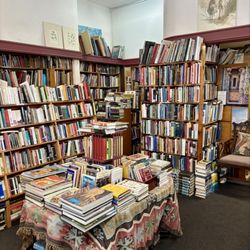 The Calico Cat Bookshop - Inside.  Very small but some great stuff here.