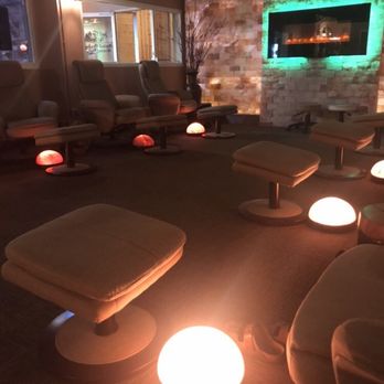 Just For Me Spa - Salt Cave waiting room - heated Himalayan salt lamps for your feet - Massage Near Me - Stillwater, Minnesota