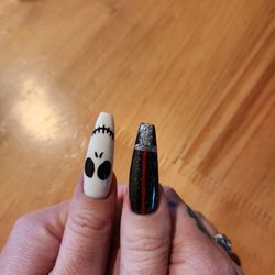 Belle Nails and Spa - Jack Skelington and Lightsaber!