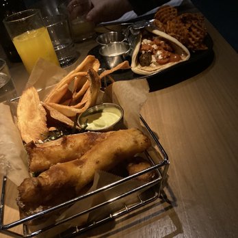 Linger - Fish and chips with lamb sausage pita - Asian Fusion Near Me - Denver, Colorado Linger - Fish and chips with lamb sausage pita - Asian Fusion Near Me - Denver, Colorado