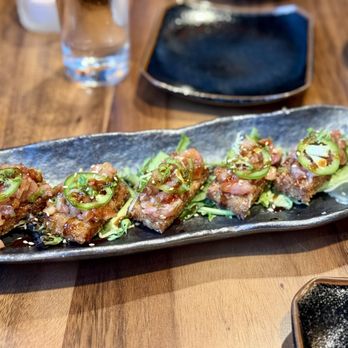 Omakase By Kai - Hamachi jalapeño crispy rice - Sushi Bars Near Me - Raleigh, North Carolina Omakase By Kai - Hamachi jalapeño crispy rice - Sushi Bars Near Me - Raleigh, North Carolina