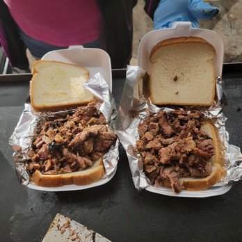Shawtty's BBQ - two pulled pork sandwiches - Food Stands Near Me Shawtty's BBQ - two pulled pork sandwiches - Food Stands Near Me