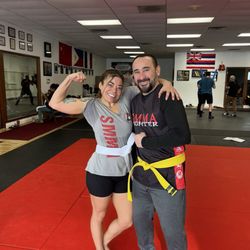 Shaolin Mixed Martial Arts - Had the honor of earning my first ever white belt! Here I am with Coach Gary who led our belt testing.