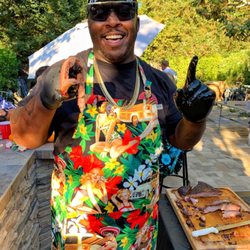 FlavorTrain - Showing off my brisket at a 60th birthday party in Napa!