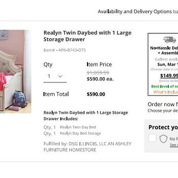 Ashley Store - Daybed with UNDERNEATH DRAWER $590.00 - Furniture Stores Near Me - Naperville, Illinois