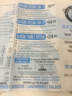 Menu photo 1 Seaside Fish And Chicken Taperoo, SA