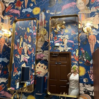 The Vibe - Cool bathroom wallpaper - Sports Bars Near Me - Kemah, Texas