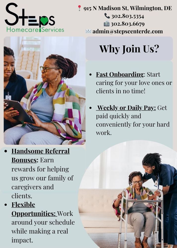 Steps Homecare Services - home care agency in Wilmington, DE