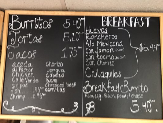 Menu photo 5 El Preferido Taco Shop Santa Paula, CA