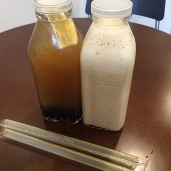 Plentea - Honey lemon Oolong ($4.50) & Ice Milk w/pudding - brn sugar and carmel ($4.95) - Tea Rooms Near Me - San Francisco, California Plentea - Honey lemon Oolong ($4.50) & Ice Milk w/pudding - brn sugar and carmel ($4.95) - Tea Rooms Near Me - San Francisco, California