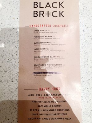 Menu photo 3 Black Brick Columbus, OH