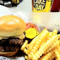Bleachers Sports Bar & Grill - Double burger quite good