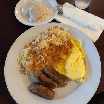 Scotts Diner - Sausage and eggs with biscuit and gravy. - Diners Near Me - Merced, California