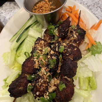 Pho Saigon - Chicken satay with peanut sauce. Yum!! - Vietnamese Near Me - Hackensack, New Jersey