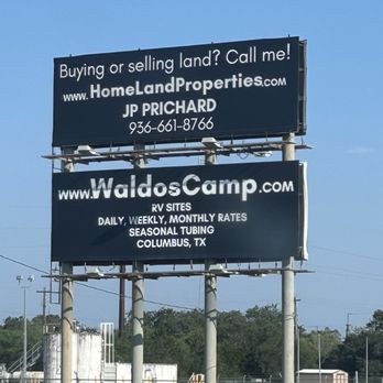 Waldo's Camp on the Colorado River - This is the sign I keep seeing of him! - RV Parks Near Me - Columbus, Texas Waldo's Camp on the Colorado River - This is the sign I keep seeing of him! - RV Parks Near Me - Columbus, Texas
