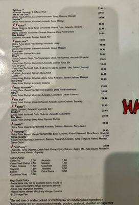 Menu photo 7 Haya Sushi Citrus Heights, CA Menu photo 7 Haya Sushi Citrus Heights, CA