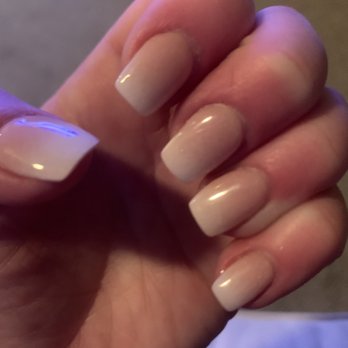 Ooh La La Nails - Light pink to white ombré dip with tips - Nail Salons Near Me - Sheridan, Colorado