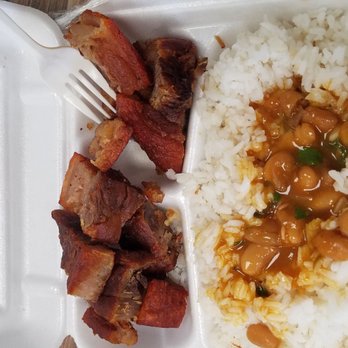 Orgullo Latino - Pork chicharron with beans and rice - Salad Near Me - Orlando, Florida Orgullo Latino - Pork chicharron with beans and rice - Salad Near Me - Orlando, Florida