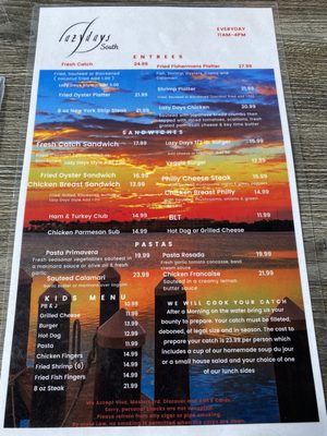 Menu photo 1 Lazy Days South Marathon, FL Menu photo 1 Lazy Days South Marathon, FL