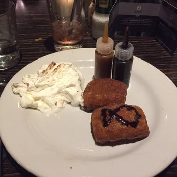Bonefish Grill - My sister got the doughnuts, and she could draw on them! Very cute! - Seafood Near Me - Pine Brook, New Jersey
