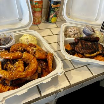 Island Comfort - Two Lovers plate and Fiesta plate. - Barbeque Near Me - Las Vegas, Nevada Island Comfort - Two Lovers plate and Fiesta plate. - Barbeque Near Me - Las Vegas, Nevada