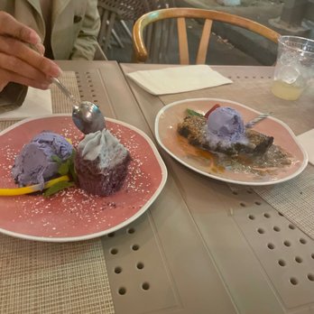 Purple Patch - Ube desserts! Cupcake and Ube bread pudding all with Ube ice scream.   Not too sweet and perfect - Filipino Near Me - Washington, DC, District of Columbia
