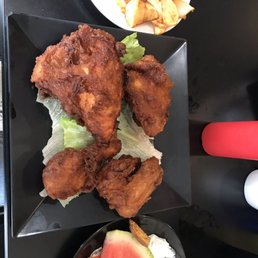 1/2 Fried Chicken Dinner, fresh cut fries, salad bar fixins. 1/2 Fried Chicken Dinner, fresh cut fries, salad bar fixins.