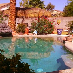a pool in a backyard a pool in a backyard