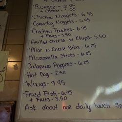 The menu