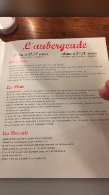 Menu photo 1 L'Aubergeade Paris, 75