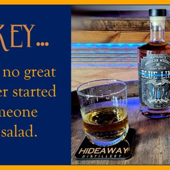 Hideaway Distillery - two glasses of whiskey and a bottle of whiskey - Distilleries Near Me - Lebanon, Oregon Hideaway Distillery - two glasses of whiskey and a bottle of whiskey - Distilleries Near Me - Lebanon, Oregon