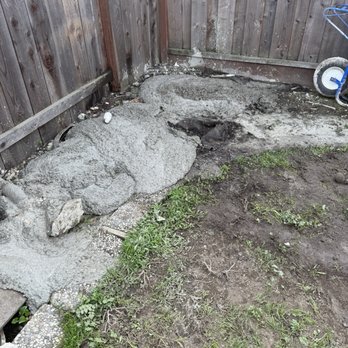 Juan Rodriguez Landscaping - Unnecessary mess/damage he caused with extra concrete - Landscaping Near Me