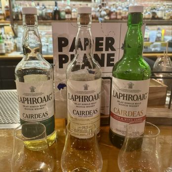 Paper Plane - 3 Laphroaig we chose for Scotch tasting - Cocktail Bars Near Me - San Jose, California