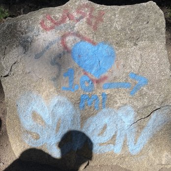 Heart Rock - Lots of signs pointing you in the right direction - Hiking Near Me - Crestline, California