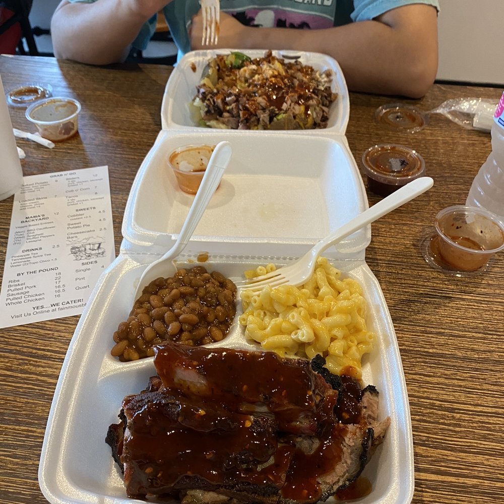 Fainmous BBQ - 3 Meat Plate - Barbeque Near Me - Houston, Texas Fainmous BBQ - 3 Meat Plate - Barbeque Near Me - Houston, Texas