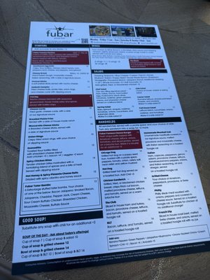 Menu photo 4 Fubar Pizza Bar Fort Walton Beach, FL